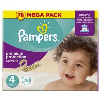PAMPERS PREMIUM PROTECTION ACTIVE FIT SIZE 4 x78/Pack, 7-18kg