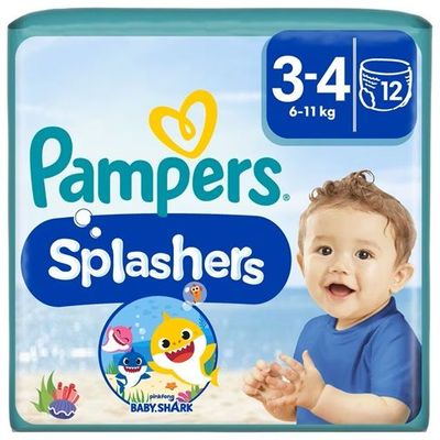 PAMPERS SPLASHER BABY SHARK SIZE 3-4 x12/Pack, 9-15kg
