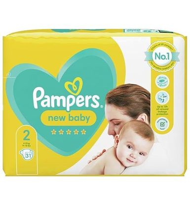 PAMPERS BABY DRY  SIZE 2 x31/Pack, 4-8kg CARRY PACK