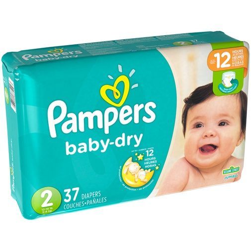 PAMPERS BABY-DRY SIZE 2 MINI x37/Pack, 3-6kg CARRY PACK