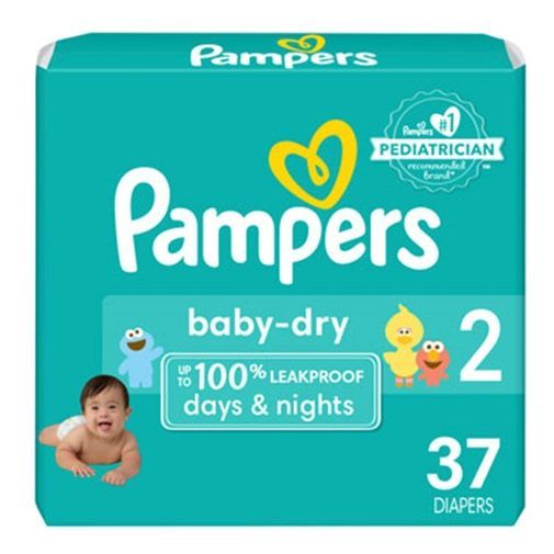 PAMPERS BABY-DRY SIZE 2 MINI x37/Pack, 3-6kg CARRY PACK