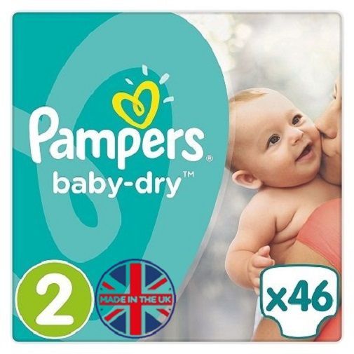 PAMPERS BABY-DRY SIZE 2 MINI x46/Pack, 3-6kg CARRY PACK