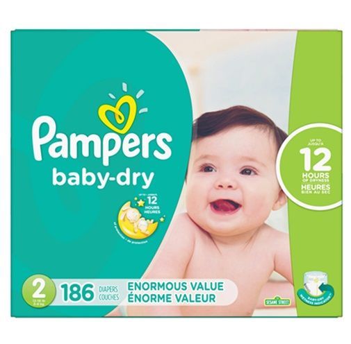 PAMPERS BABY-DRY SIZE 2 MINI x186/Pack, 3-6kg