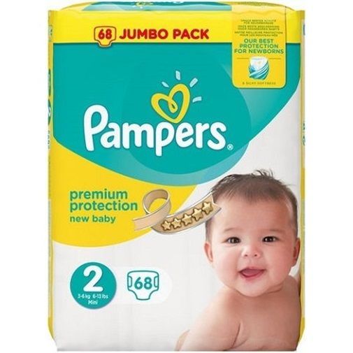 PAMPERS PREMIUM PROTECTION NEW BABY SIZE 2 MINI x68/Pack, 3-6kg