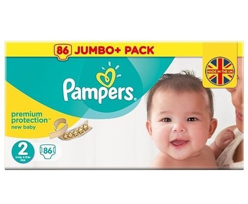 PAMPERS PREMIUM PROTECTION NEW BABY SIZE 2 MINI x86/Pack, 3-6kg