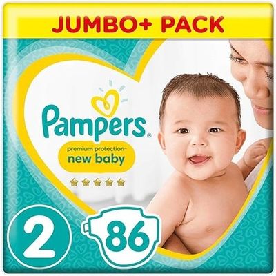 PAMPERS PREMIUM PROTECTION NEW BABY SIZE 2 MINI x86/Pack, 3-6kg