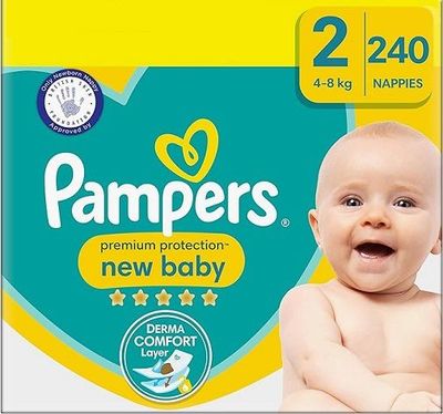 PAMPERS PREMIUM PROTECTION NEW BABY SIZE 2 MINI x240/Pack, 4-8kg