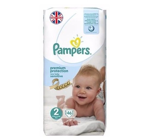 PAMPERS PREMIUM PROTECTION SENSITIVE SIZE 2 MINI x46/Pack, 3-6kg