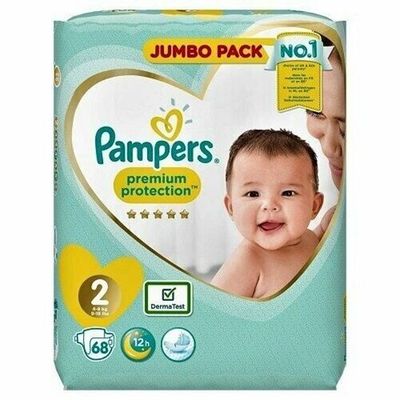 PAMPERS PREMIUM PROTECTION NEW BABY SIZE 2 MINI x68/Pack, 4-8kg