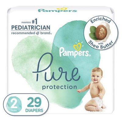 PAMPERS PURE PROTECTION NEW BABY SIZE 2 x29/Pack, 4-8kg