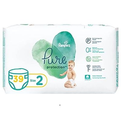 PAMPERS PURE PROTECTION NEW BABY SIZE 2 x39/Pack, 4-8kg