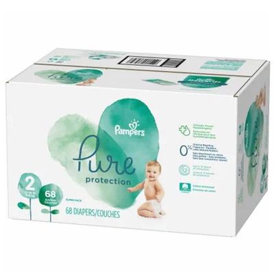 PAMPERS PURE PROTECTION NEW BABY SIZE 2 x68/Pack, 4-8kg