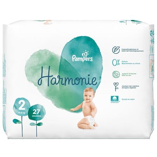 PAMPERS HARMONIE NEW BABY SIZE 2 MINI x27/Pack, 4-8kg