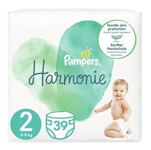 PAMPERS HARMONIE NEW BABY SIZE 2 MINI x39/Pack, 4-8kg