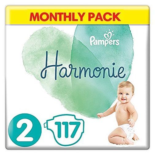 PAMPERS HARMONIE NEW BABY SIZE 2 MINI x117/Pack, 4-8kg