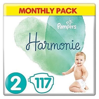 PAMPERS HARMONIE NEW BABY SIZE 2 MINI x117/Pack, 4-8kg