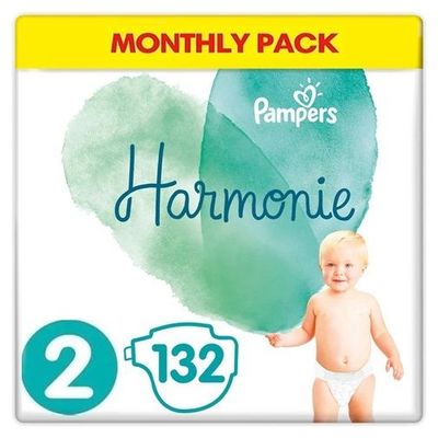 PAMPERS HARMONIE NEW BABY SIZE 2 MINI x132/Pack, 4-8kg