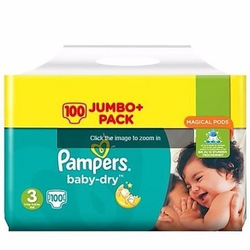 PAMPERS ACTIVE BABY-DRY MIDI SIZE 3 x100/Pack, 6-10kg NAPPIES