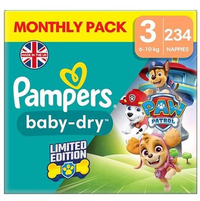PAMPERS ACTIVE BABY-DRY MIDI SIZE 3 x234/Pack, 6-10kg NAPPIES