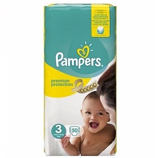 PAMPERS PREMIUM PROTECTION SIZE 3 x50/Pack, 6-10kg, MIDI