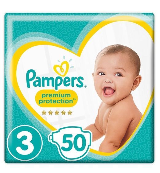PAMPERS PREMIUM PROTECTION SIZE 3 x50/Pack, 6-10kg, MIDI