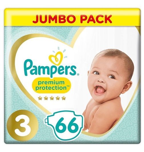 PAMPERS PREMIUM PROTECTION SIZE 3 x66/Pack, 6-10kg, MIDI