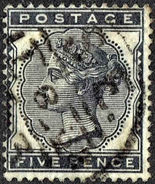 GB QUEEN VICTORIA 1881, 5d INDIGO, Mi.62, SG169, USED