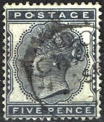 GB QUEEN VICTORIA 1881, 5d INDIGO, Mi.62, SG169, USED