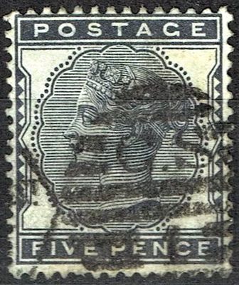 GB QUEEN VICTORIA 1881, 5d INDIGO, Mi.62, SG169, USED