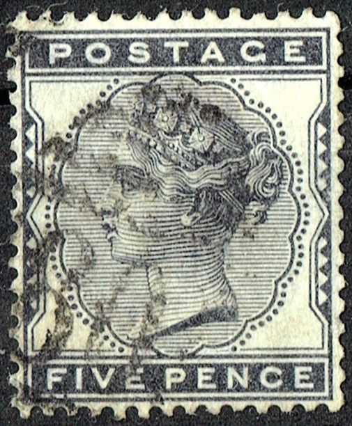 GB QUEEN VICTORIA 1881, 5d INDIGO, Mi.62, SG169, USED