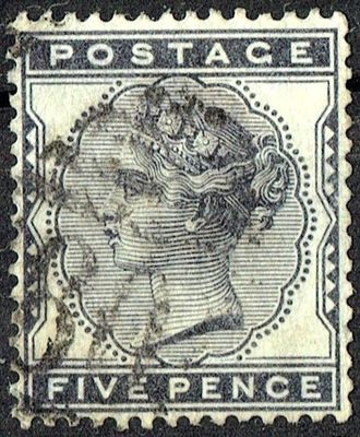 GB QUEEN VICTORIA 1881, 5d INDIGO, Mi.62, SG169, USED