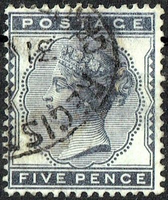 GB QUEEN VICTORIA 1881, 5d INDIGO, Mi.62, SG169, USED