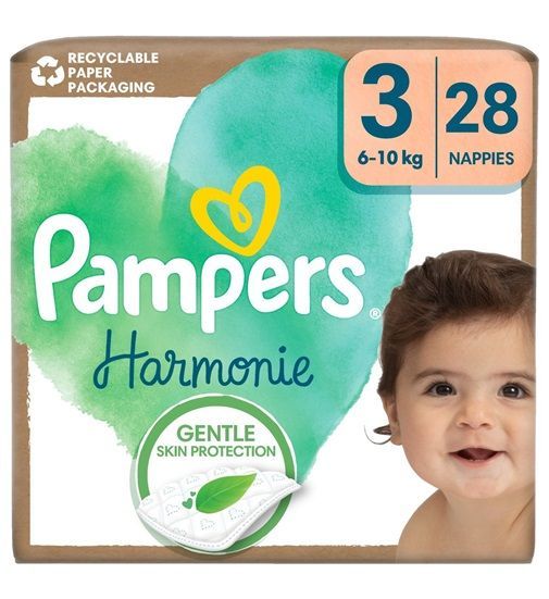 PAMPERS HARMONIE SIZE 3 MIDI x28/Pack, 6-10kg