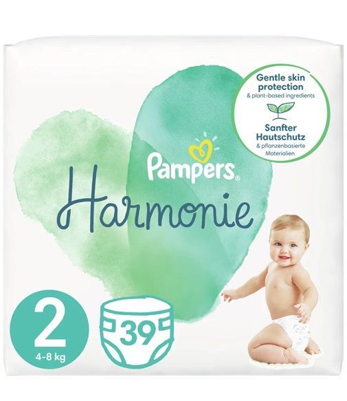 PAMPERS HARMONIE SIZE 3 MIDI x39/Pack, 6-10kg