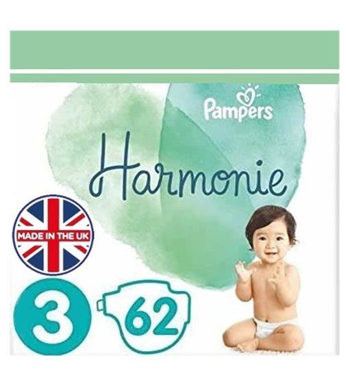 PAMPERS HARMONIE SIZE 3 MIDI x62/Pack, 6-10kg