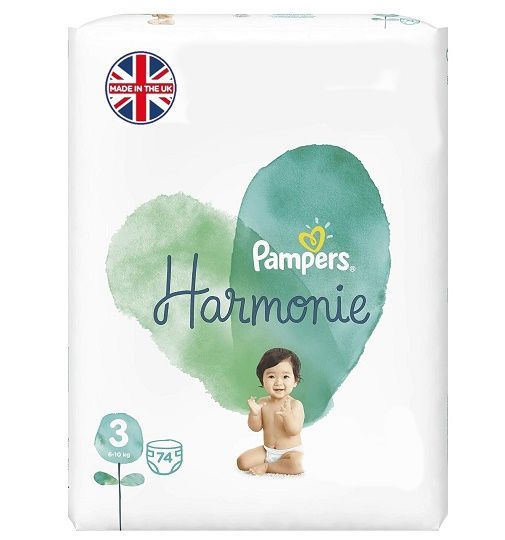 PAMPERS HARMONIE SIZE 3 MIDI x74/Pack, 6-10kg
