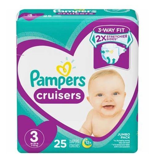 PAMPERS CRUISERS SIZE 3 x25/Pack, 6-10kg, MIDI