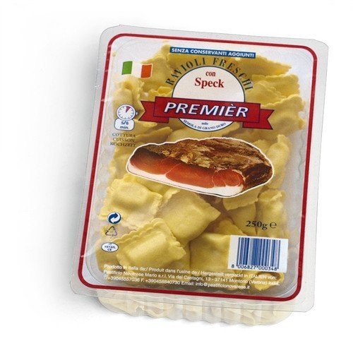 RAVIOLI con SPECK (RAVIOLI with BACON) 250g