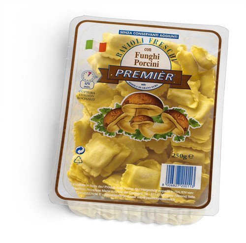 RAVIOLI CON FUNGI PORCINI (FRESH PASTA WITH PORCINI) 250g