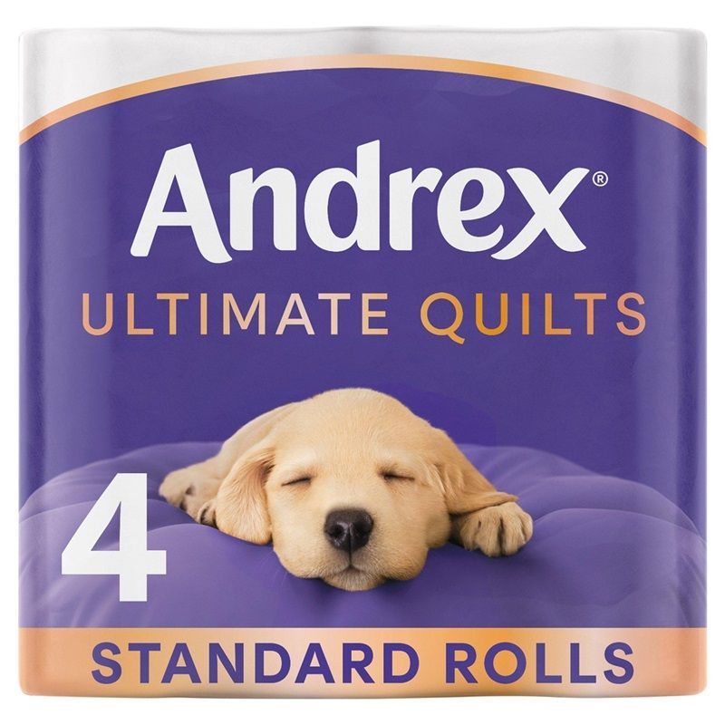 ANDREX ULTIMATE QUILTS TOILET ROLLS x4