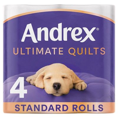 ANDREX ULTIMATE QUILTS TOILET ROLLS x4 ANDREX ULTIMATE QUILTS TOILET ROLLS x4