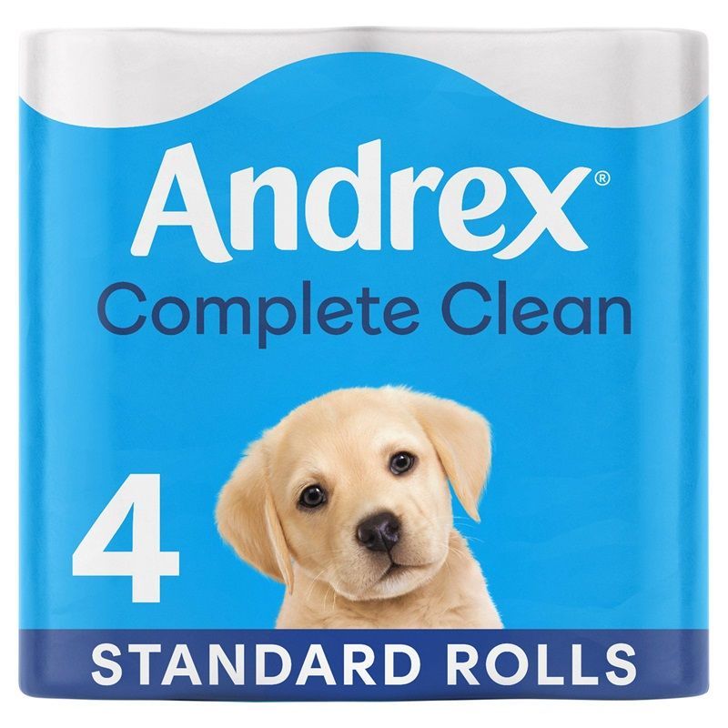 ANDREX COMPLETE CLEAN TOILET ROLLS x4