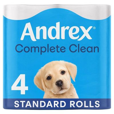 ANDREX COMPLETE CLEAN TOILET ROLLS x4 ANDREX COMPLETE CLEAN TOILET ROLLS x4