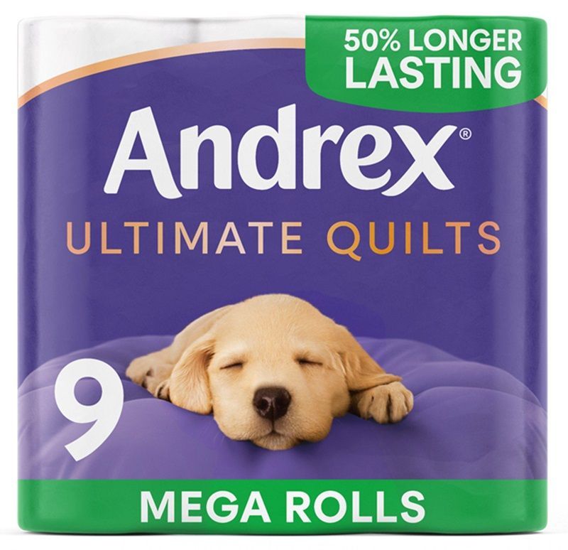 ANDREX ULTIMATE QUILTS TOILET ROLLS x9