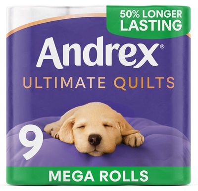 ANDREX ULTIMATE QUILTS TOILET ROLLS x9 ANDREX ULTIMATE QUILTS TOILET ROLLS x9