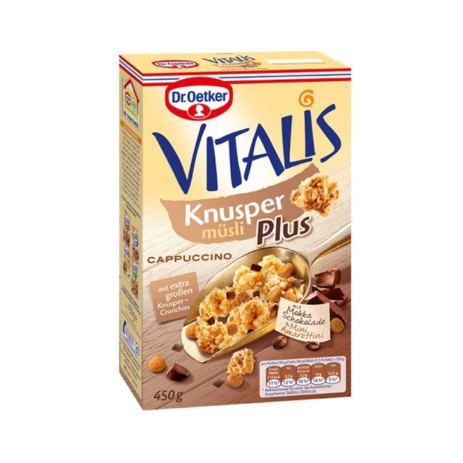 DR OETKER VITALIS KNUSPER PLUS CAPPUCCINO 450g