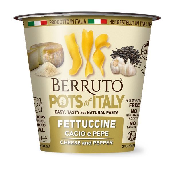 BERRUTO PASTA CUP FETTUCCINE CACIO E PEPE 70g
