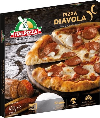 ITALIAN PIZZA DIAVOLA (SPICY PIZZA) 400g