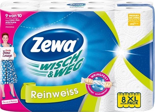 KITCHEN TOWEL ZEWA WISCH & WEG WHITE  8x45 SHEETS