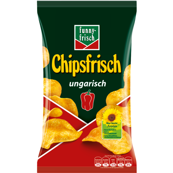 CRISPS - FUNNY FRESH CHIPSFRISCH HUNGARIAN 175g